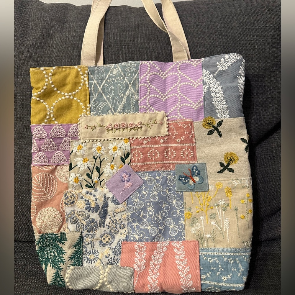 Handmade patch tote - Picture 2 of 7